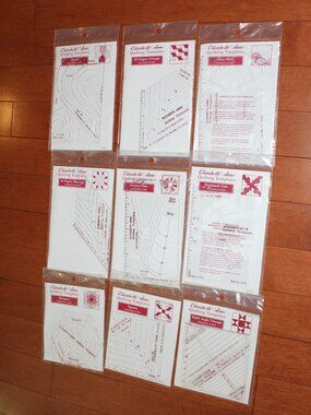 9x❤️Elizabeth Anne Quilting Templates Dresden Plate Drunkards Path Clam Shell...